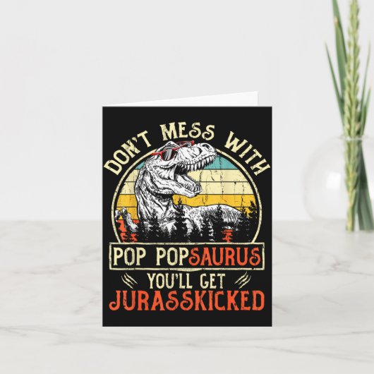 Don't Mess With P Psaurus You'll Get Jurkicked  Kaart (Voorkant)