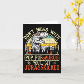 Don't Mess With P Psaurus You'll Get Jurkicked  Kaart (Gele Bloem)