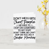 Don't Mess With Short People Kaart (Gele Bloem)