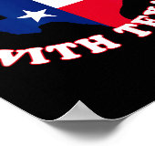 Don't Mess With State Outline And Flag Texas  Poster (Hoek)