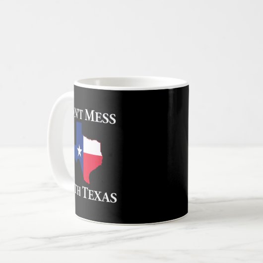 Don't Mess With Texas State Pride Shirt Koffiemok (Voorkant links)