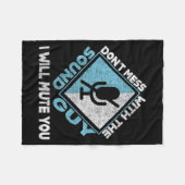 Don't Mess With The Sound Guy Sound Engineer  Fleece Deken (Voorkant (Horizontaal))