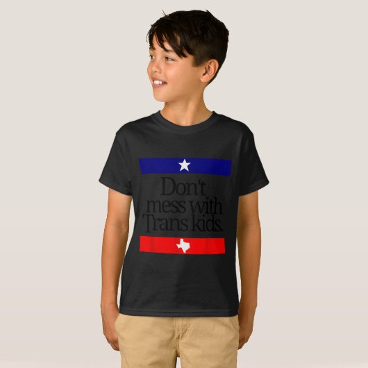 Don't Mess With Trans Kids Texas Pride Protect Tra T-shirt (Voorkant volledig)