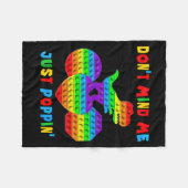 Don't Mind Me Just Pn' Funny T-rex Fidget Sensory  Fleece Deken (Voorkant (Horizontaal))