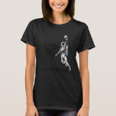 Don't Miss Your Target Astronaut Playing Basketbal T-shirt (Voorkant)