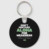 Don't Mistake Aloha For Weakness (on Back) Sleutelhanger (Voorkant)
