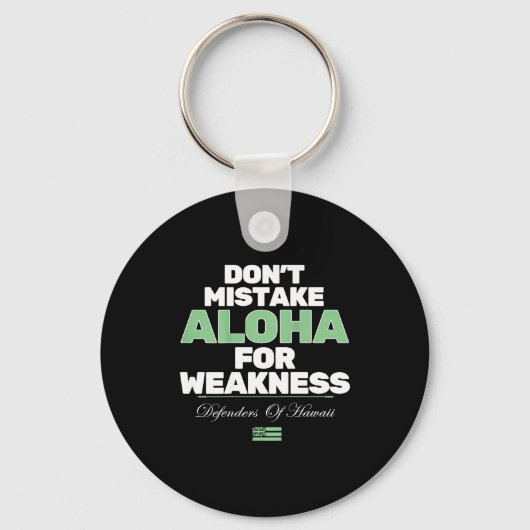 Don't Mistake Aloha For Weakness (on Back) Sleutelhanger (Voorkant)