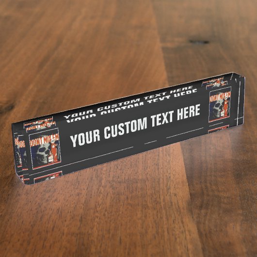  "Don't Mix 'Em" custom desk bord Naambordje (Zijkant)