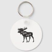 Don't Moose With Me Distressed Animal Lover Gift  Sleutelhanger (Voorkant)