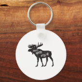 Don't Moose With Me Distressed Animal Lover Gift Sleutelhanger (Voorkant)