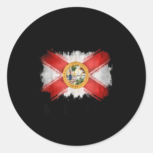 Don't New York My Florida  Ronde Sticker (Voorkant)
