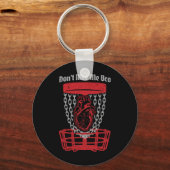 Don't Nice Me Bro Discgolfspeler Sket Anatomisch Sleutelhanger (Voorkant)