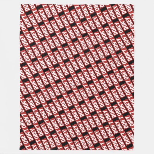 Don't Obey Portland Frog Protest Fleece Deken (Voorkant)