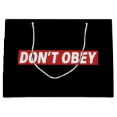 Don't Obey Portland Frog Protest Groot Cadeauzakje (Voorkant)