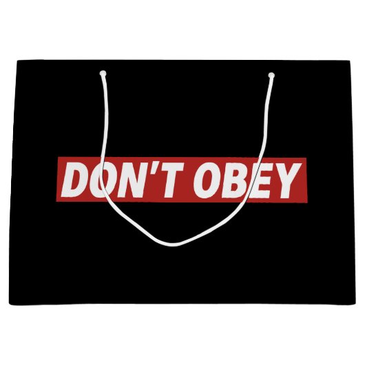 Don't Obey Portland Frog Protest Groot Cadeauzakje (Voorkant)