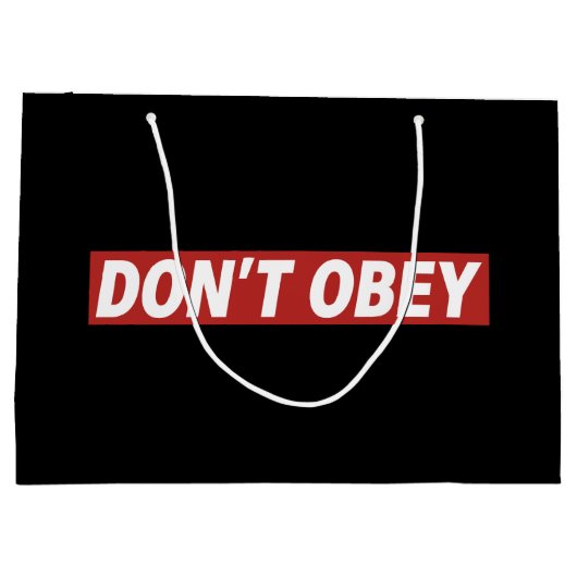 Don't Obey Portland Frog Protest Groot Cadeauzakje (Achterkant)