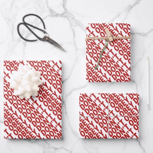 Don't Obey Portland Frog Protest Inpakpapier Vel (Voorkant)