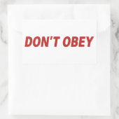 Don't Obey Portland Frog Protest Rechthoekige Sticker (Tas)