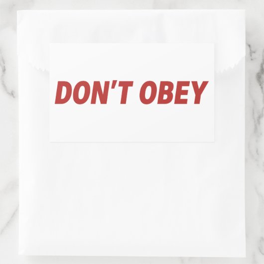 Don't Obey Portland Frog Protest Rechthoekige Sticker (Tas)