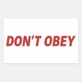 Don't Obey Portland Frog Protest Rechthoekige Sticker (Voorkant)