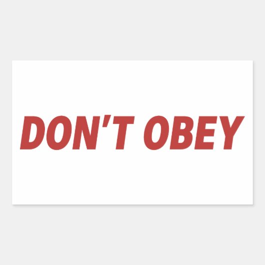Don't Obey Portland Frog Protest Rechthoekige Sticker (Voorkant)