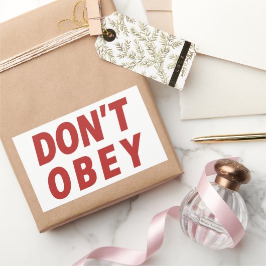 Don't Obey Portland Frog Protest Rechthoekige Sticker (Geschenken)