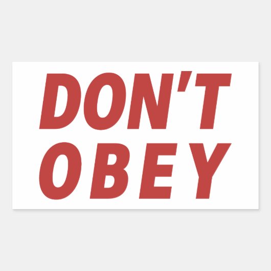 Don't Obey Portland Frog Protest Rechthoekige Sticker (Voorkant)