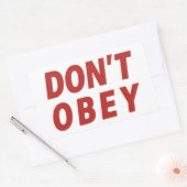 Don't Obey Portland Frog Protest Rechthoekige Sticker (Envelop)