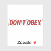 Don't Obey Portland Frog Protest Sticker (Vel)