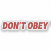 Don't Obey Portland Frog Protest Sticker (Voorkant)