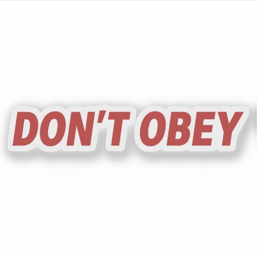 Don't Obey Portland Frog Protest Sticker (Voorkant)