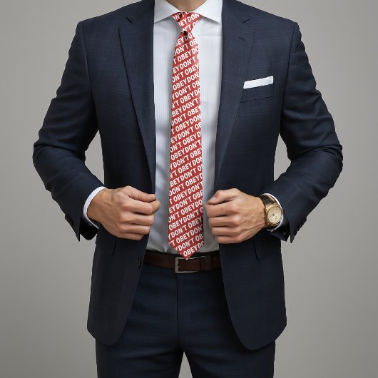 Don't Obey Portland Frog Protest Stropdas