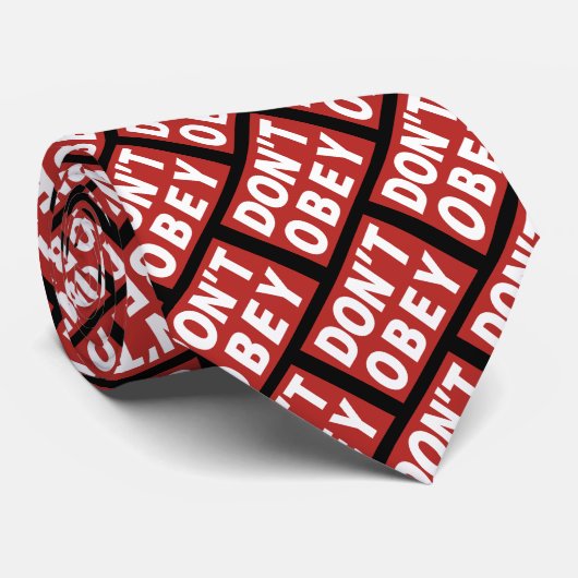 Don't Obey Portland Frog Protest Stropdas (Opgerold)