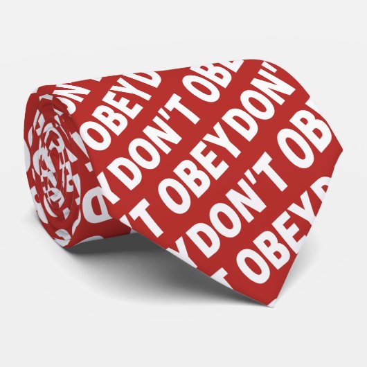 Don't Obey Portland Frog Protest Stropdas (Opgerold)