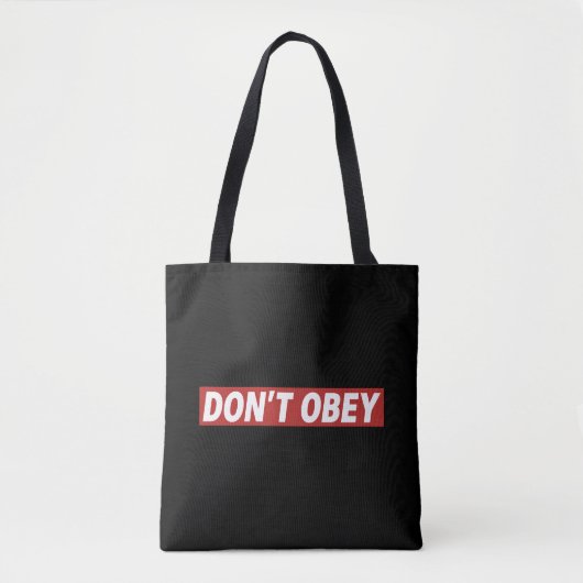 Don't Obey Portland Frog Protest Tote Bag (Voorkant)