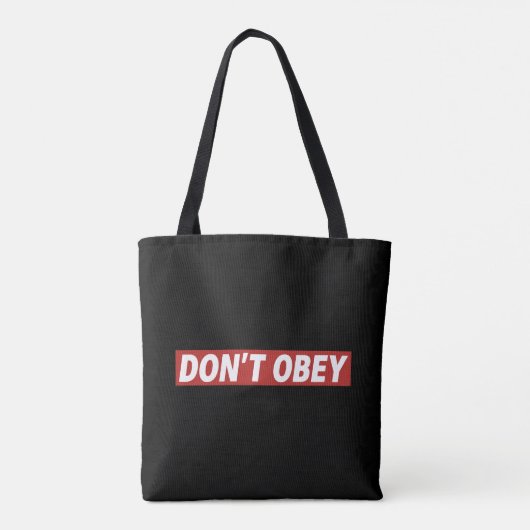 Don't Obey Portland Frog Protest Tote Bag (Achterkant)