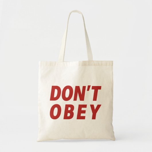Don't Obey Portland Frog Protest Tote Bag (Voorkant)