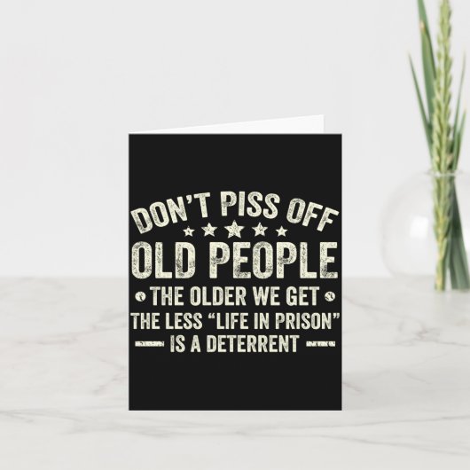 Don't Off Old People The Older We Get The Less Lif Kaart (Voorkant)