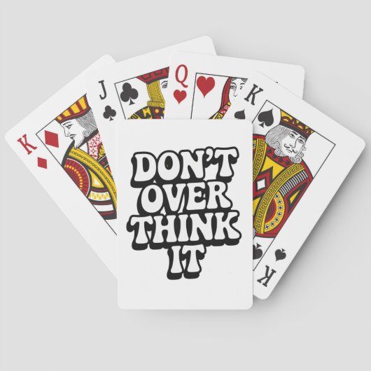 Don't Over Think It! Pokerkaarten (Achterkant)