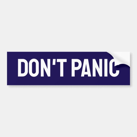 DON'T PANIC BUMPERSTICKER (Voorkant)