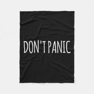 Don't Panic  Fleece Deken