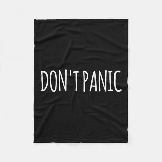 Don't Panic  Fleece Deken (Voorkant)