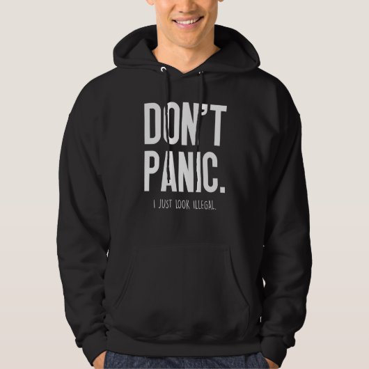 Dont Panic... ik kijk gewoon illegaal... Hoodie (Voorkant)
