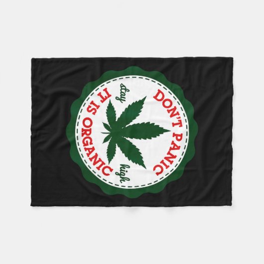 Don't Panic - It Is Organic _ Stay High  Fleece Deken (Voorkant (Horizontaal))