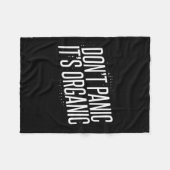 Don't Panic It's Organic  Fleece Deken (Voorkant (Horizontaal))