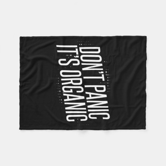 Don't Panic It's Organic  Fleece Deken (Voorkant (Horizontaal))