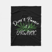 Don't Panic It's Organic Funny Quotes Shirt  Fleece Deken (Voorkant)