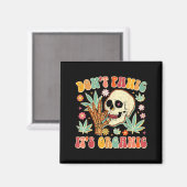 Don't Panic It's Organic Weed Skull  Magneet (Voorkant / Achterkant)