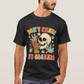Don't Panic It's Organic Weed Skull  T-shirt (Voorkant)