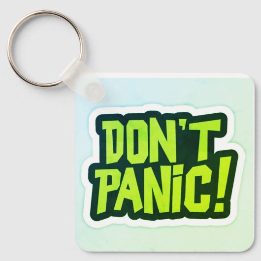 Don't Panic premium design Keychain (Voorkant)